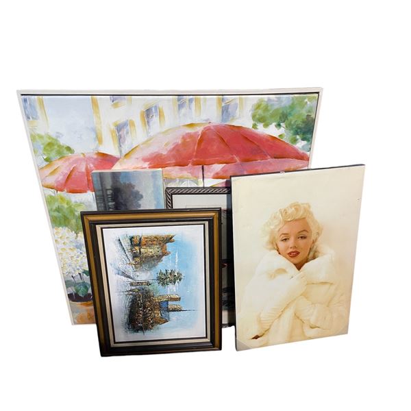 Group of assorted prints & paintings