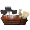 Image 1 : 2pc furniture lot - 61in wide cabinet with 2ft wide side table/cabinet