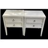 Image 2 : Set of 2 white 2 drawer bed side tables