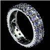 Image 2 : Natural Untreated Violet-Blue Tanzanite Ring in 14k Gold Plated 925 Sterling Silver â€[x=#8