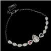 Image 2 : Natural Untreated Pear Cut Tourmaline Bracelet in 14k Gold Plated 925 Sterling Silver â€[x=