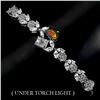 Image 1 : Stunning Pear Cut Black Fire Opal Bracelet in 14k Gold Plated 925 Sterling Silver â€[x=#822