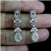 Image 2 : Pear Cut Black Fire Opal Earrings in 14k Gold Plated 925 Sterling Silver â€“ Appra