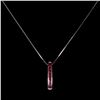 Image 1 : Princess Cut Myanmar Pigeon Blood Red Ruby Necklace in 14k Gold Plated 925 Sterling Silver â[x=#8364