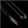 Image 2 : Princess Cut Myanmar Pigeon Blood Red Ruby Necklace in 14k Gold Plated 925 Sterling Silver â[x=#8364