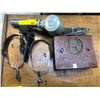 Image 1 : Group of assorted items - includes vintage Honeywell light / gendis-I camera / vintage radio & pair 
