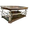 Image 2 : Brown wooden Coffee table - approx 52in W x 32in D x 20in H