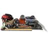 Image 1 : Large group of misc - includes tools / lamps / leveler / welding helmet / extension cords etc