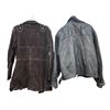 Image 2 : Group of 2 Jackets - includes Danier xs jacket & vintage brown suede jacket