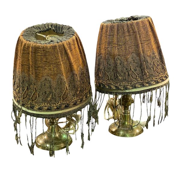 Set of 2 brass table lamps