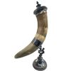 Image 2 : Drinking horn w/ stand (appears to be silver) - approx 22in tall