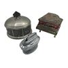 Image 1 : Group of 3 piano musical box / Pewter jewelry box & Penguin table lighter