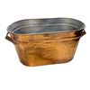 Image 1 : Antique shiny copper boiler wash tub - approx 23" W x 11" L x 12" H