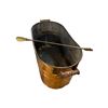 Image 2 : Antique shiny copper boiler wash tub - approx 23" W x 11" L x 12" H with brass shoe horn
