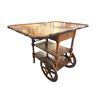 Image 1 : Vintage Mahogany dar wood tea cart - approx 26" L x 38" W x 29" H