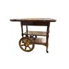 Image 2 : Vintage Mahogany dar wood tea cart - approx 26" L x 38" W x 29" H