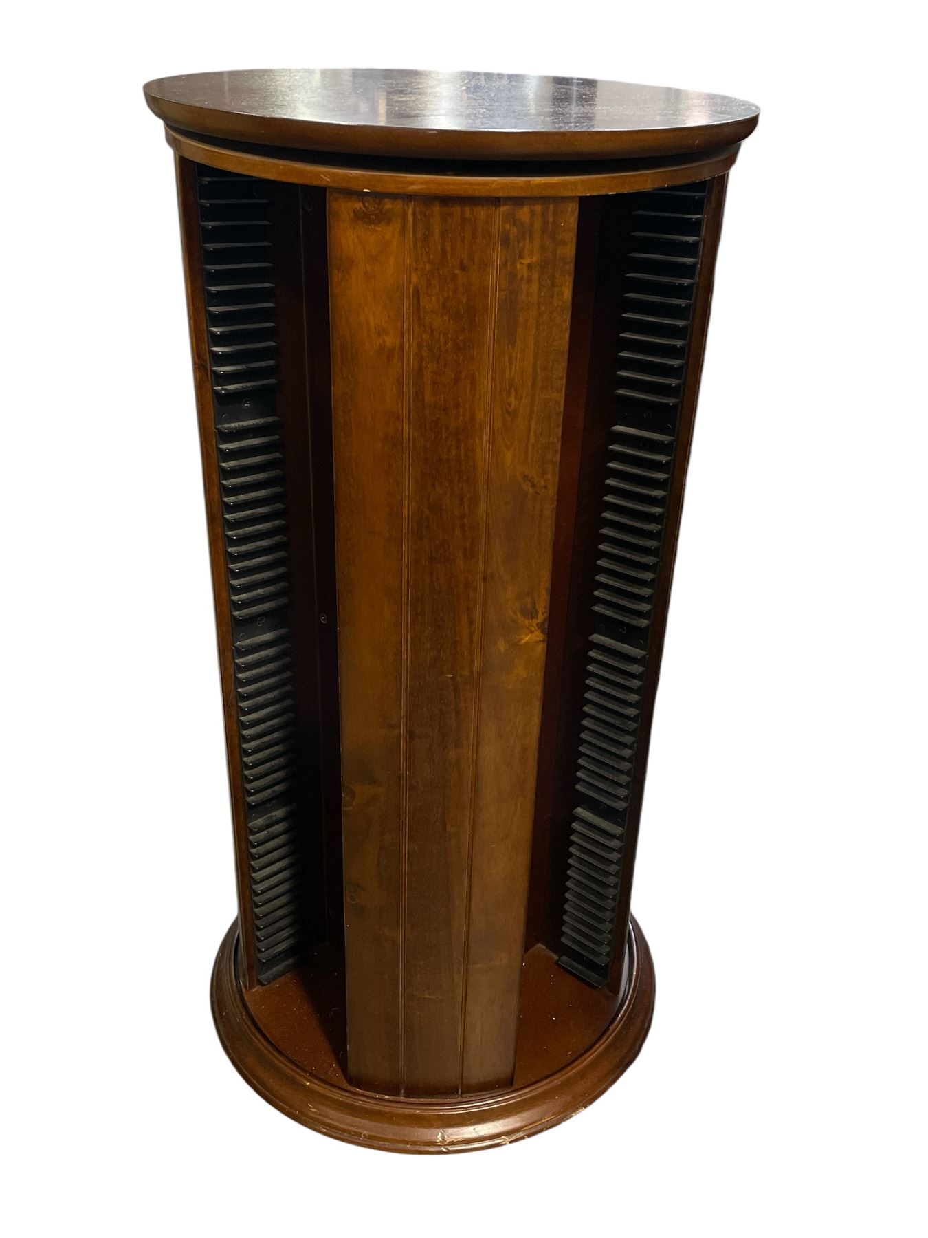 Round rotating CD/DVD holder table - approx 15in D x 20in H