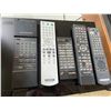 Image 2 : Group of 5 assorted stereos & remotes - includes Sansui digital synthesizer tuner Tu-X501 / Toshiba