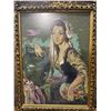 Image 2 : Vintage Portrait - Granny's Gold needle point frame 91827 - approx 28 x 36"