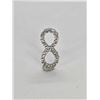 Image 1 : Amazing 0.25 ct. Diamond "Infinity" Pendant in 925 Sterling Silver (no chain) - Appraised Replacemen