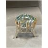 Image 2 : 19.60 CT ROUND CUT BLUE COLORED MOISSANITE SET IN STERLING SILVER WITH 8 CLAW BASKET STYLE HEAD RETA