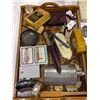 Image 2 : Group of assorted antique items - includes Seth Thomas bakelite clock / WestClox BabyBen clock / Sol