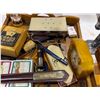 Image 8 : Group of assorted antique items - includes Seth Thomas bakelite clock / WestClox BabyBen clock / Sol