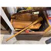 Image 2 : Large lot full of misc vintage items - includes brown leather briefcase w/ initials box full of book