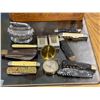 Image 2 : Group of assorted vintage pocket knives & collectibles - includes table lighter / genuine leather wa