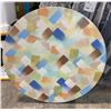 Image 2 : Round abstract painting on canvas - approx 53in