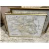 Image 2 : Group of 5 assorted vintage maps & painting of cows on wood