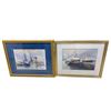 Image 1 : Group of 2 signed framed art prints - approx 23in x 18in