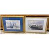 Image 2 : Group of 2 signed framed art prints - approx 23in x 18in
