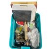 Image 2 : 4 Totes full of misc. - includes clothing / shoes / misc. kitchenware etc