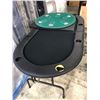 Image 2 : Approx 6ft long folding poker table w/ oversized green poker table top
