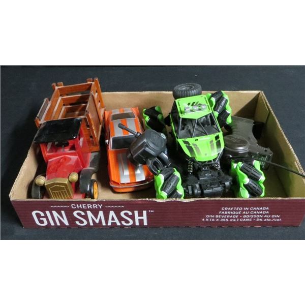Lot Of Remote Control & Wooden Cars