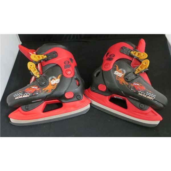 Disney Cars Lightning McQueen Adjustable Kids Ice Skates
