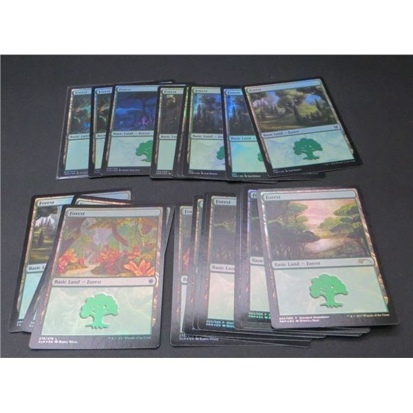 21 MTG Foil Lands Forests