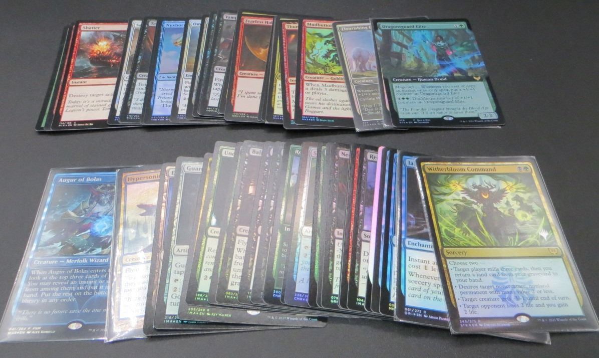50 Foil MTG Cards includes Commons to Rares Various Sets & Colors