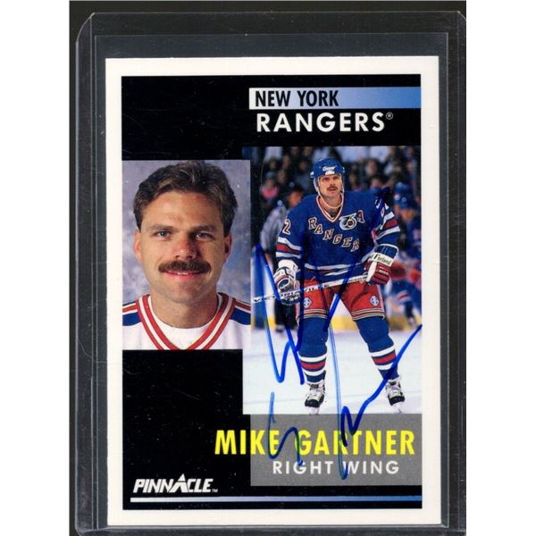 Mike Gartner New York Rangers Signed Card