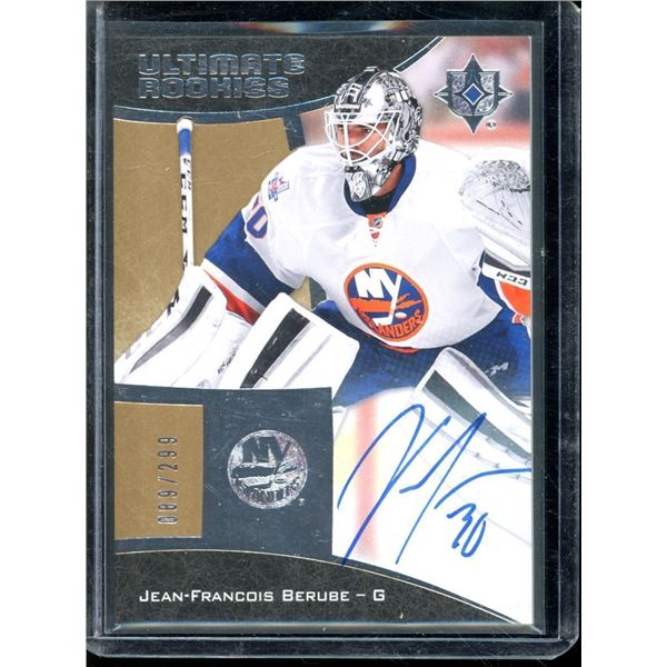 2015-16 Ultimate Collection #56 Jean-Francois Berube AU 89/299 RC