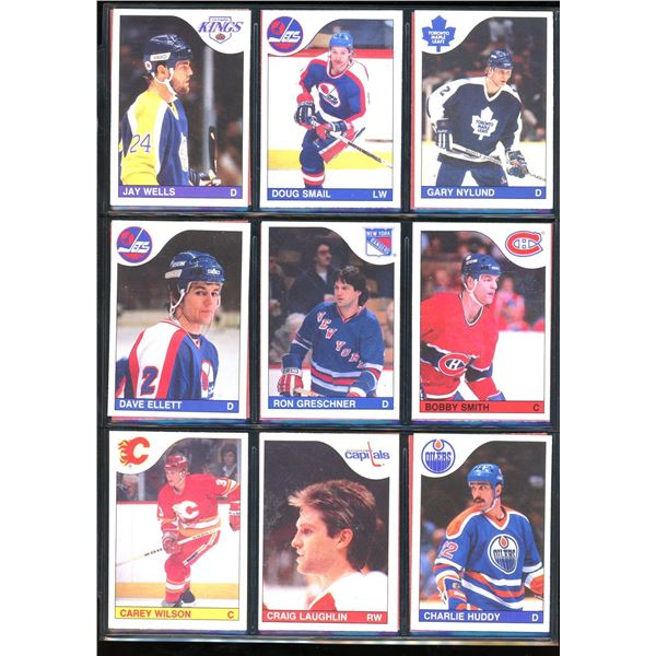 1985-86 OPC O-Pee-Chee Lot Of 18 Vintage Cards Jay Wells, Dave Ellett & More