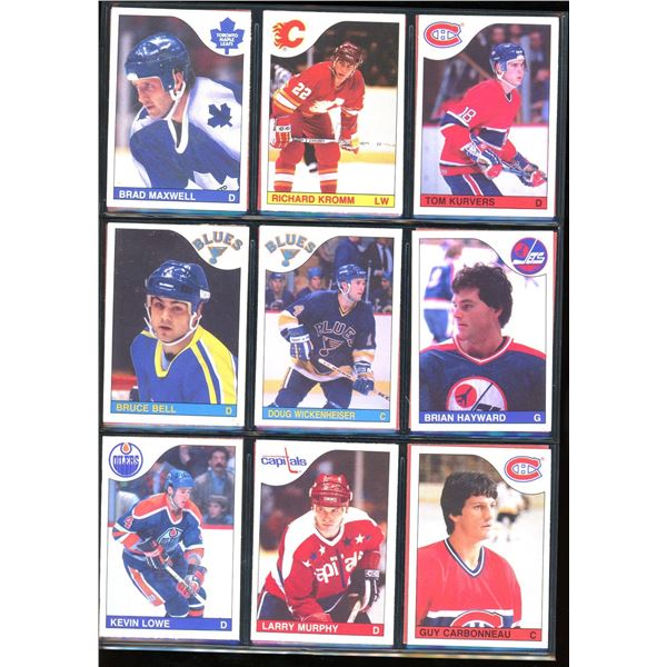 1985-86 OPC O-Pee-Chee Lot Of 18 Vintage Cards Kevin Lowe, Larry Murphy & More