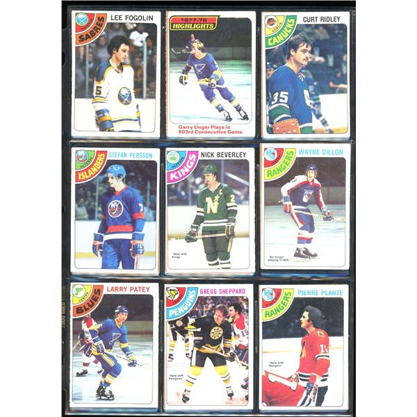 1978-79 OPC O-Pee-Chee Lot Of 18 Vintage Cards Lee Fogolin, Larry Patey & More