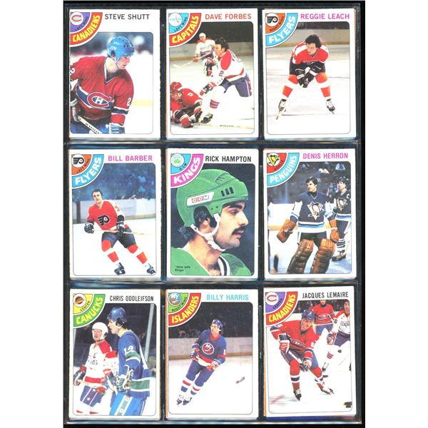 1978-79 OPC O-Pee-Chee Lot Of 18 Vintage Cards Steve Shutt, Reggie Leach & More