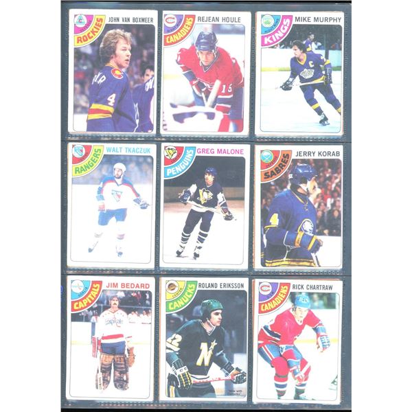 1978-79 OPC O-Pee-Chee Lot Of 18 Vintage Cards Rejean Houle, Walt Tkaczuk & More
