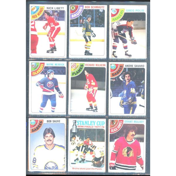 1978-79 OPC O-Pee-Chee Lot Of 18 Vintage Cards Nick Libett, Bob Sauve & More