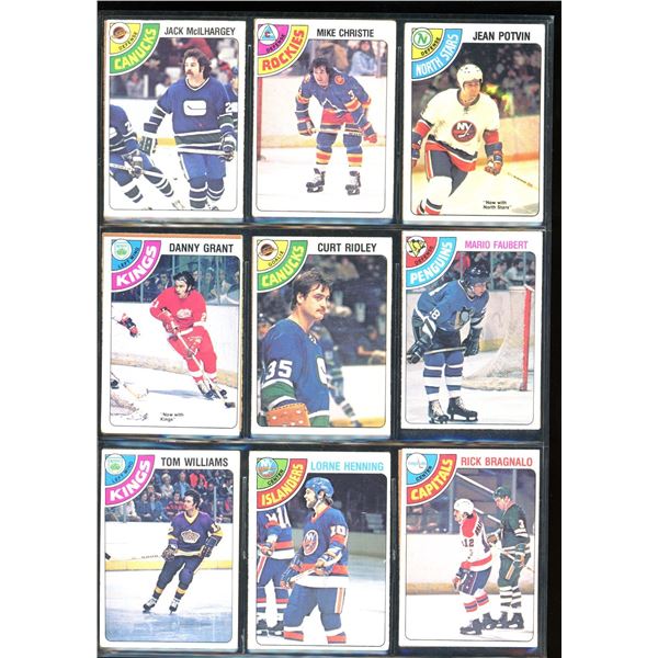1978-79 OPC O-Pee-Chee Lot Of 18 Vintage Cards Jean Potvin, Danny Grant & More