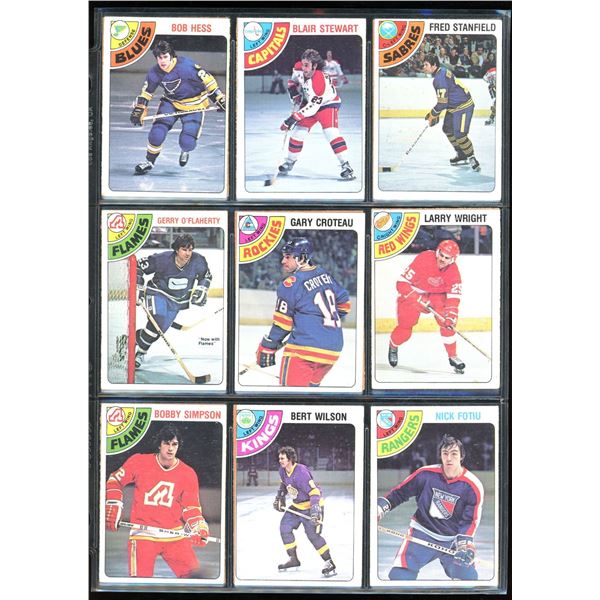 1978-79 OPC O-Pee-Chee Lot Of 18 Vintage Cards Bob Hess, Bert Wilson & More