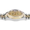 Image 6 : Rolex Mens Two Tone Sapphire Champagne Index Fluted Bezel Datejust With Rolex Bo